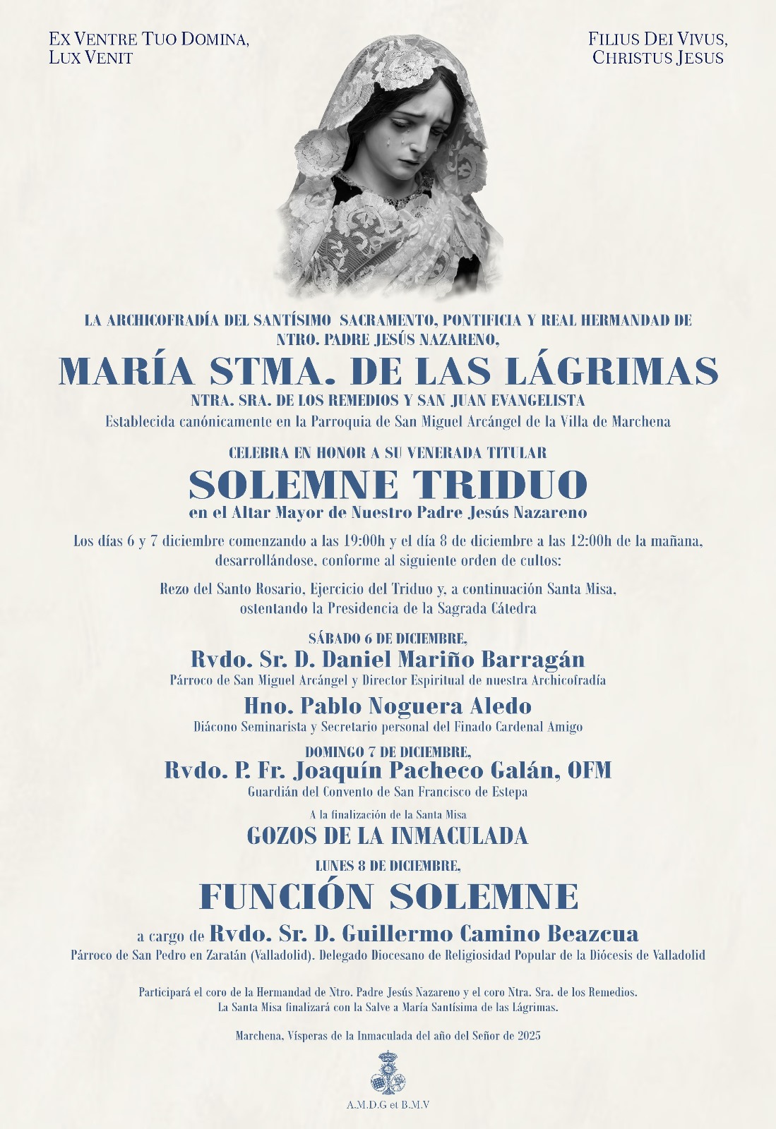 Triduo Lágrimas (Día 1º)